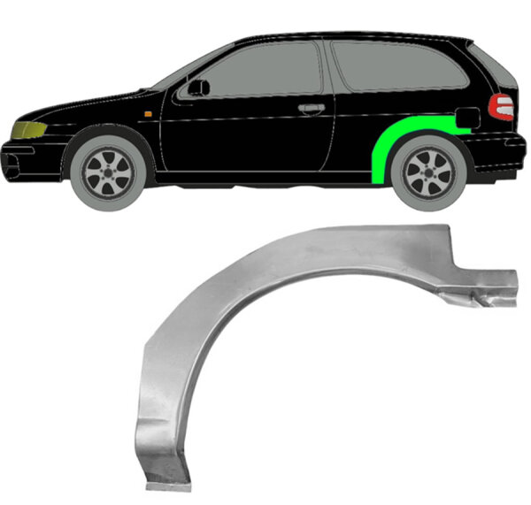 Hinten Radlauf Blech für Nissan Almera N15 1995 - 2000 links