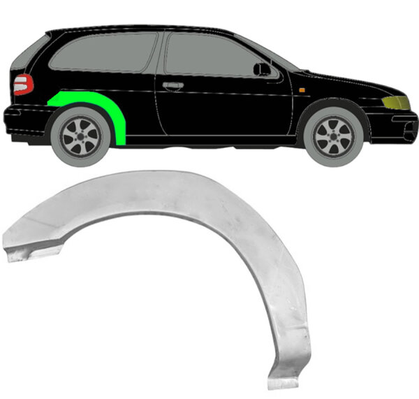 Hinten Radlauf Blech für Nissan Almera N15 1995 - 2000 rechts