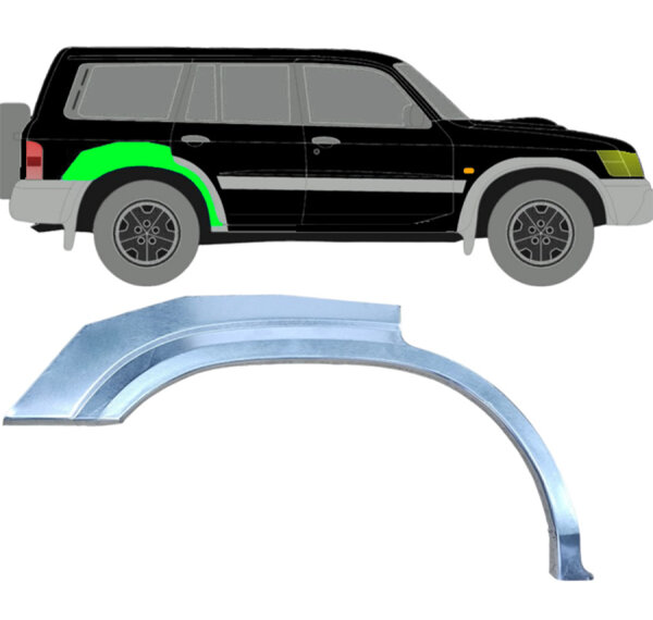 Hinten 5 - Tür Radlauf Blech für Nissan Patrol Y61 Gy61 1997 - 2009 rechts