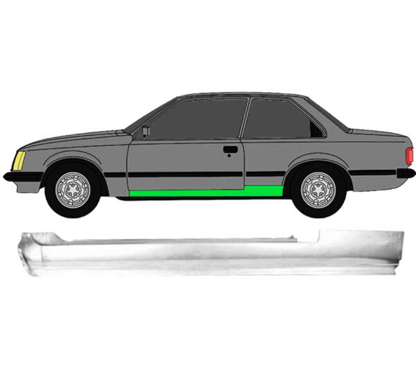 Schweller Blech für Vauxhall Rekord E 1977 - 1986 links