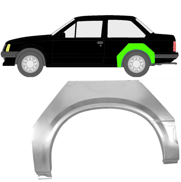 Hinten 2 Tür Radlauf Blech für Vauxhall Corsa A 1982 - 1993 links