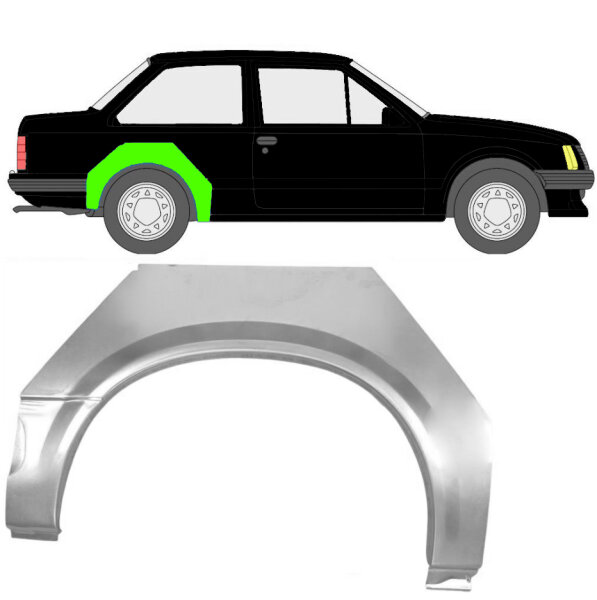 Hinten 2 Tür Radlauf Blech für Opel Corsa A 1982 - 1993 rechts