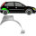 Hinten 5 Tür Radlauf Blech für Opel Corsa C 2003 - 2010 rechts