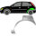 Hinten 5 Tür Radlauf Blech für Vauxhall Corsa C 2003 - 2010 links