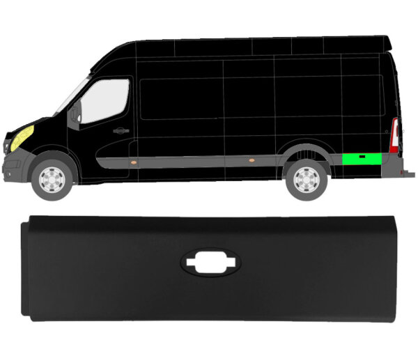 Hinten Seitenleiste Extra Lang für Vauxhall Movano Ab 2010 links