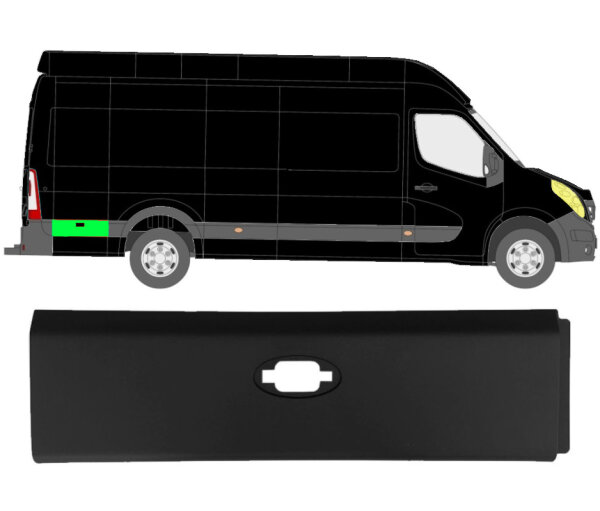 Hinten Seitenleiste Extra Lang für Nissan Nv400 Ab 2010 rechts
