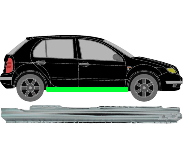 Voll Schweller Blech für Skoda Fabia 1999 - 2007 rechts
