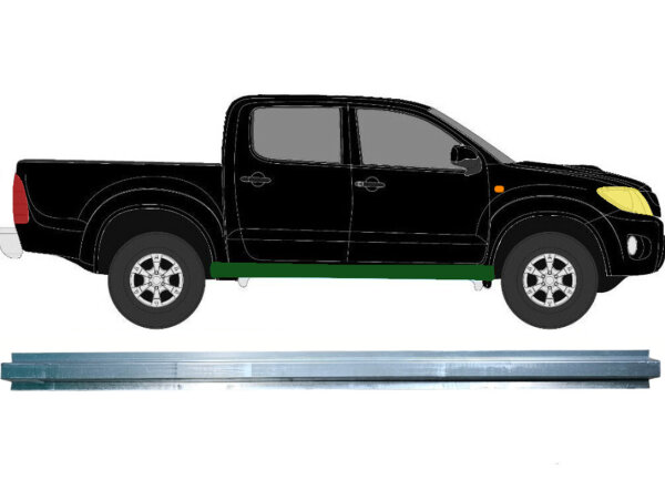Innen Schweller Blech für Toyota Hilux 2005 - 2015 symmetrisch