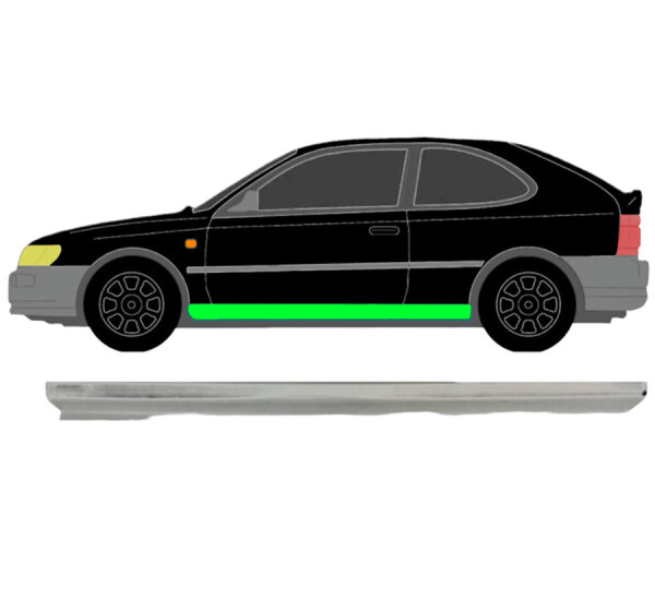 3 Tür Schweller Blech für Toyota Corolla E10 1991 - 1998 links