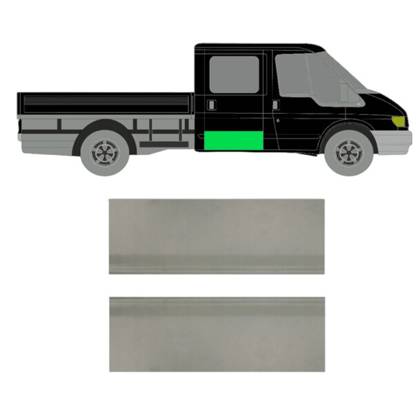 Hinten Doppel Kabine Tür Blech Panel Satz für Ford Transit 2000 - 2013 rechts