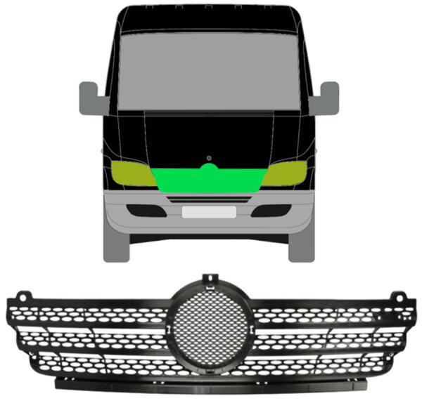 Kühlergrill für Mercedes Sprinter 2003 - 2006