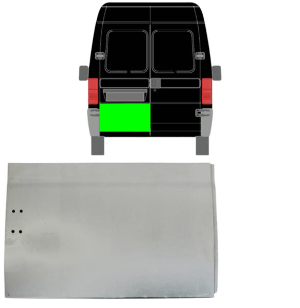Hinten Tür Medium Hoch Blech für Fiat Ducato 1994 - 2006 links