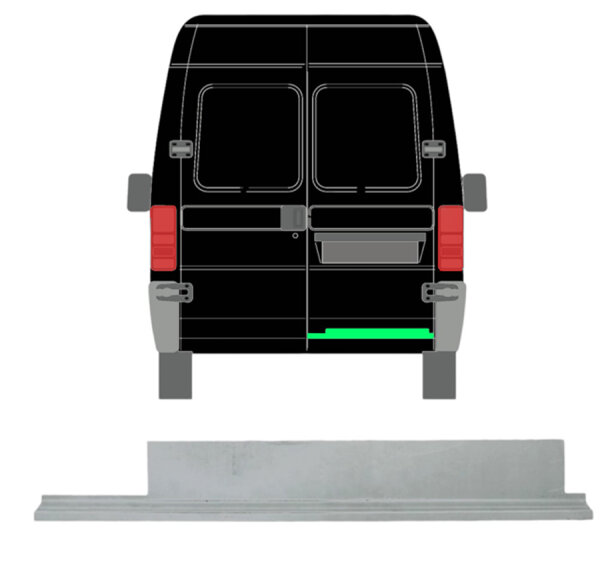 Hinten Tür Innen Blech für Peugeot Boxer 2002 - 2006 rechts