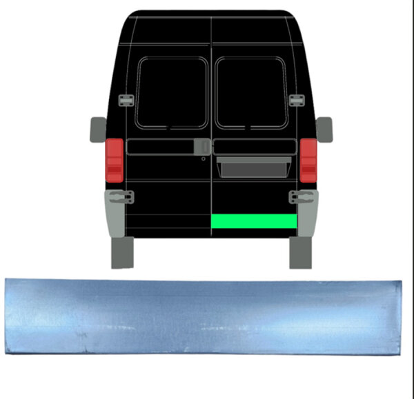 Hinten Tür Niedrig Blech für Fiat Ducato 1994 - 2006 rechts
