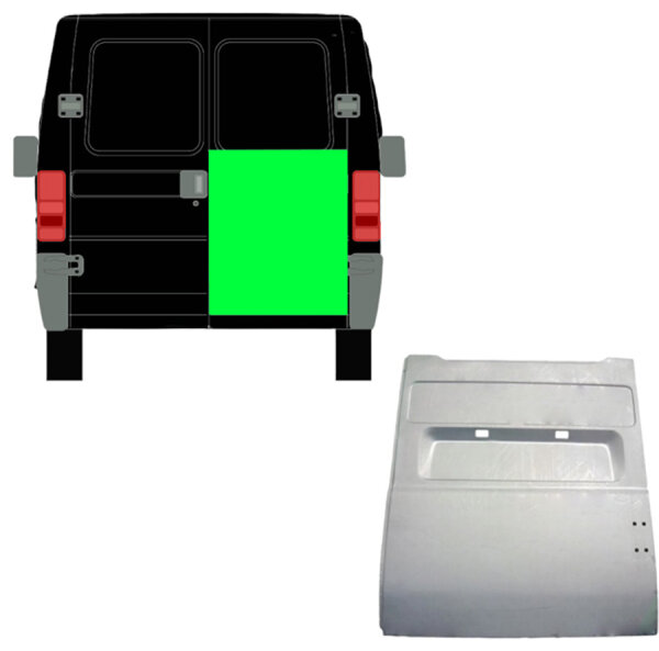 Hinten Tür Blech Panel Hoch für Peugeot Boxer 1994 - 2006 rechts