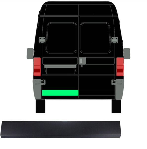 Hinten Tür Seitenleiste für Fiat Ducato 1994 - 2002 links