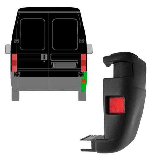 Hinten Stossstange für Fiat Ducato 2002 - 2006 rechts