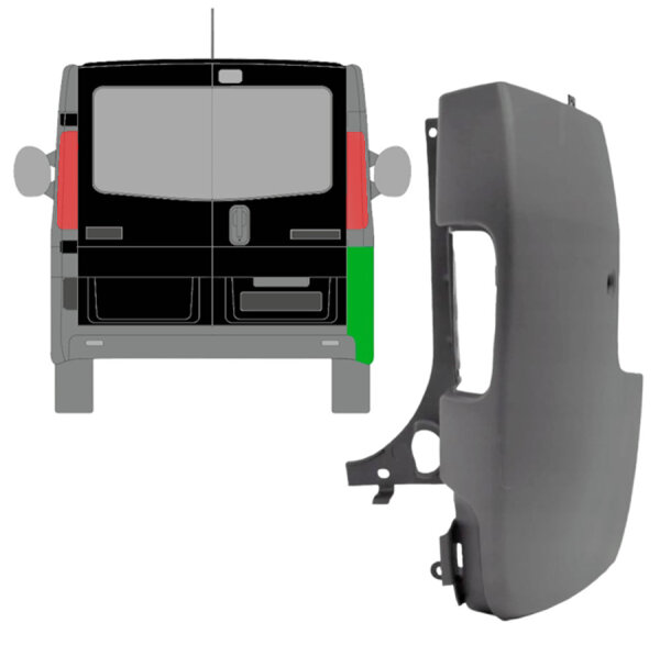 Hinten Stossstange für Opel Vivaro 2001 - 2014 rechts