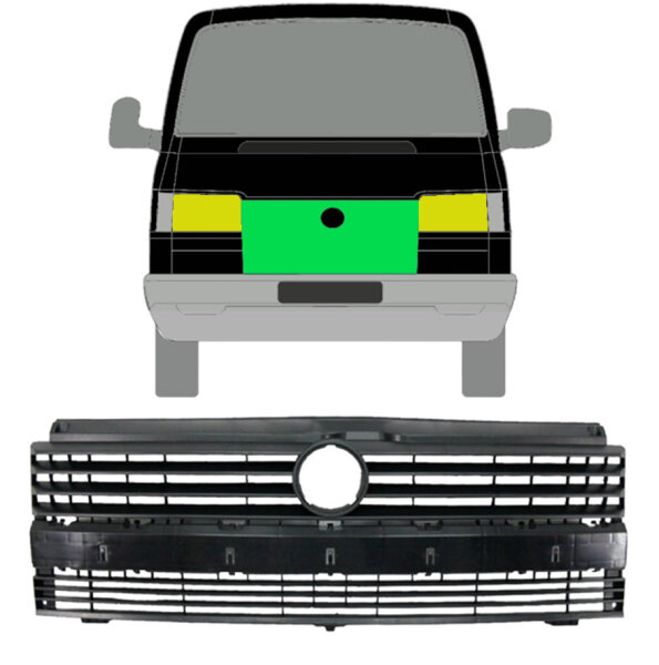 Vorne Kühlergrill für Volkswagen Transporter T4 1990 - 1996