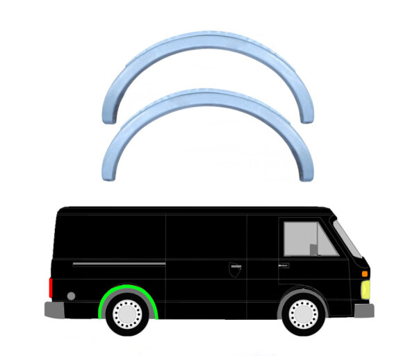 Hinten Radlauf Blech Satz für Volkswagen Lt 1975 - 1996 rechts & links