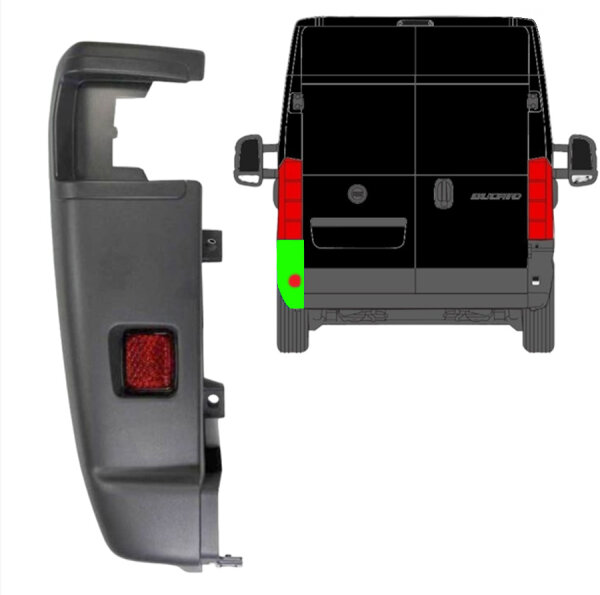 Hinten Stossstange 270° für Citroen Jumper 2006 - 2018 links