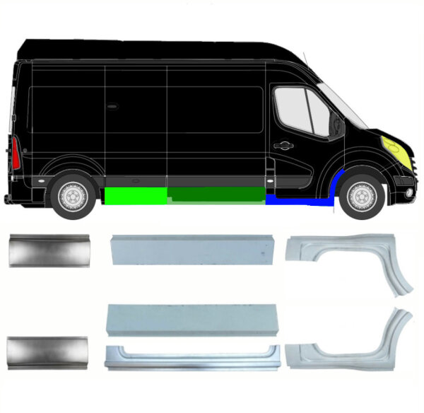 Vorne Blech Satz für Renault Master Kurz Ab 2010 rechts & links