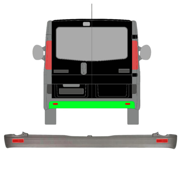 Hinten Stossstange Heckleuchte Satz für Renault Trafic 2001 - 2014
