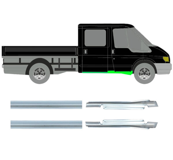 Doppel Kabine Schweller Blech Satz für Ford Transit 00 - 13 rechts & links