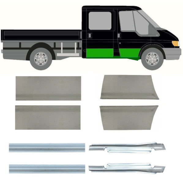 Doppel Kabine Schweller & Tür Blech Satz für Ford Transit 00 – 13 rechts & links