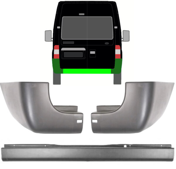 Hinten Stossstange Satz für Ford Transit 2006 - 2013 links & rechts