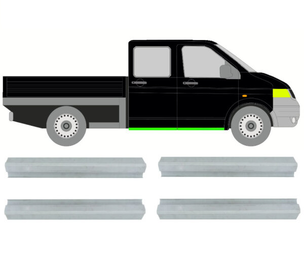 Doppelkabine Vorschweller hinten & vorne Satz für VW T5 03-15 rechts & links