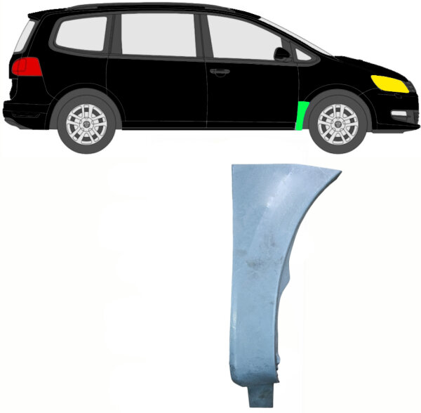 Vorne Kotflügel Blech für Ford Galaxy Ab 2010 rechts