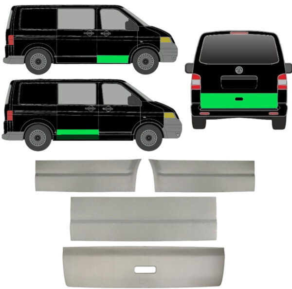 Tür Blech hinten & vorne Satz für Volkswagen Transporter T5 Ab 03 links & rechts