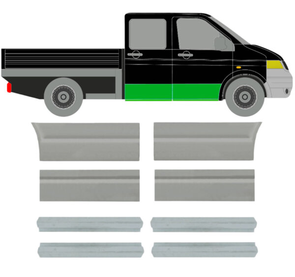 Hinten Doppelkabine Tür Schweller Satz für VW T5 03 - 15 rechts & links