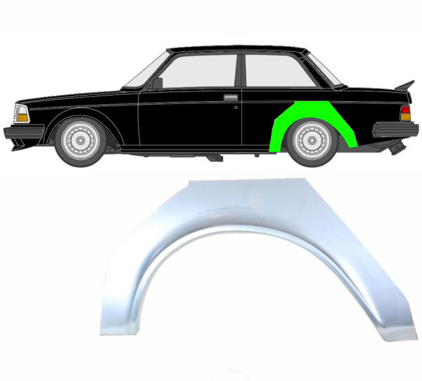 Hinten 3 Tür Radlauf Blech für Volvo 240 1974 - 1993 links