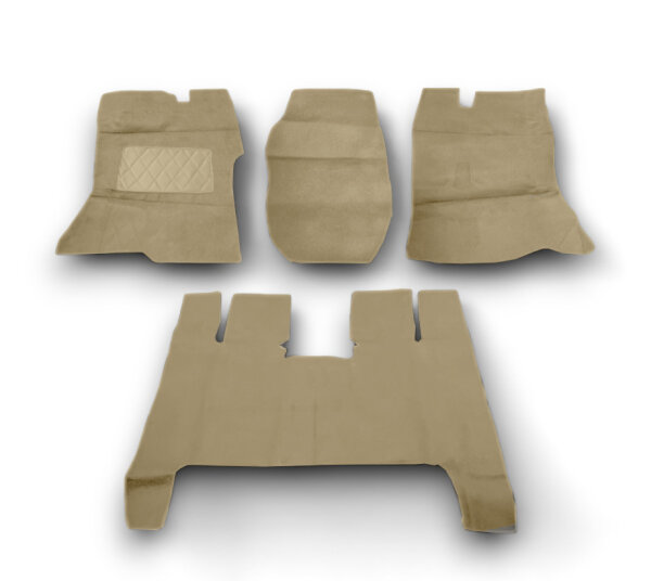 Teppichsatz isoliert für Chevrolet Bel Air 2.Gen 1955 - 1957 4-Teilig beige (Schlinge)