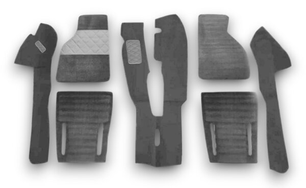 Teppichsatz passend für Fiat X 1/9 Baujahr 1972-1989 grau (Schlinge)