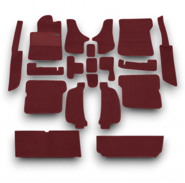 Teppichsatz Teppich für Mercedes SL107 R107/W107 dunkelrot (Schlinge)