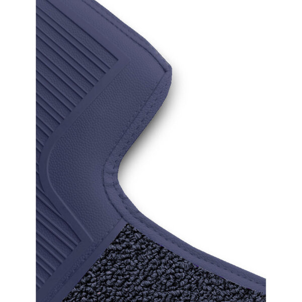 Teppichsatz Teppich für Mercedes W110 kleine Heckflosse Gummi Absatzschoner blau (Schlinge)