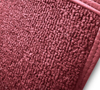 Teppichsatz Teppich für Mercedes W111 große Heckflosse Gummi Absatzschoner dunkelrot (Schlinge)