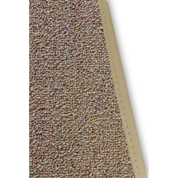 Teppichsatz Teppich für Mercedes W114 W115 Coupe Gummi Absatzschoner beige (Schlinge)