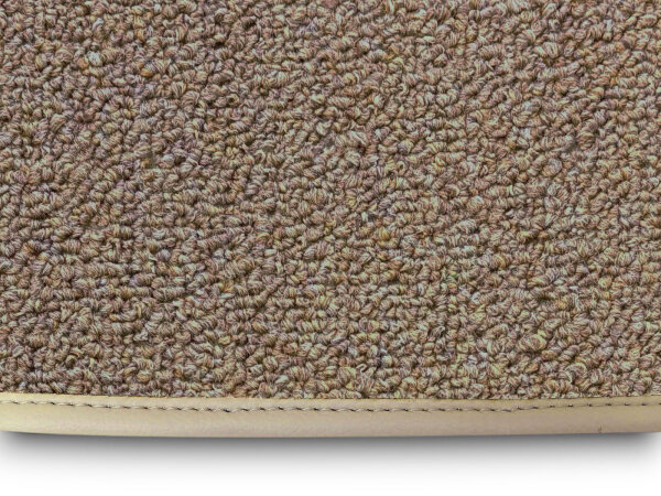 Teppichsatz Teppich für Mercedes W114 W115 Coupe Gummi Absatzschoner beige (Schlinge)