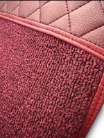 Teppichsatz Teppich für VW Käfer Mexico 1985-2003 mit Fußstütze dunkelrot (Schlinge)