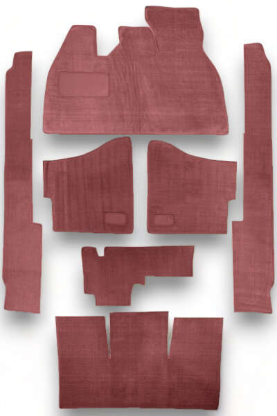 Teppich Teppichsatz Autoteppich für VW Käfer Typ 1 1958 - 1968 dunkelrot (Schlinge)