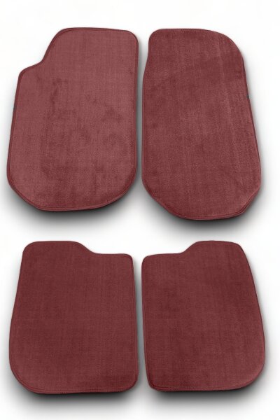 Auto Fußmatten Teppich Matten für Audi A6 S6 C4 1994 - 1997 dunkelrot (Schlinge)