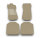 Auto Fußmatten Teppich  für Mercedes W114 W115 beige (Velour)