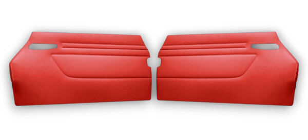 Türpappen Türverkleidungen Türkarten für Mercedes SL R107 W107 2-teilig rot