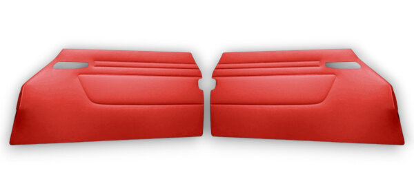Türpappen Türverkleidungen Türkarten für Mercedes SL R107 W107 2-teilig rot