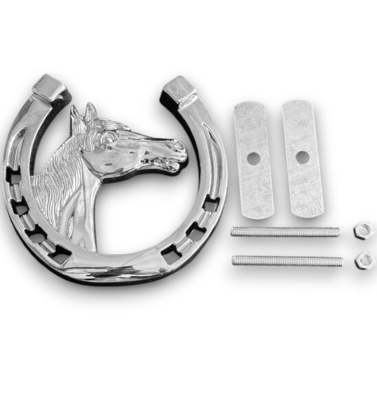 Chrom Hufeisen Kühlergrill Glücksbringer Oldtimer Mercedes VW Opel Porsche BMW