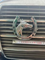 Chrom Hufeisen Kühlergrill Glücksbringer Oldtimer Mercedes VW Opel Porsche BMW